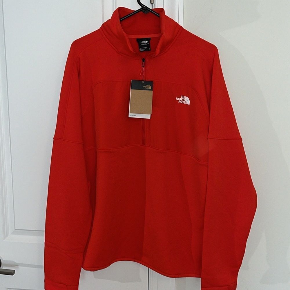 New The North Face Canyonlands Hi Alt Fleece Pullover Sweatshirt Fiery Red L NWT